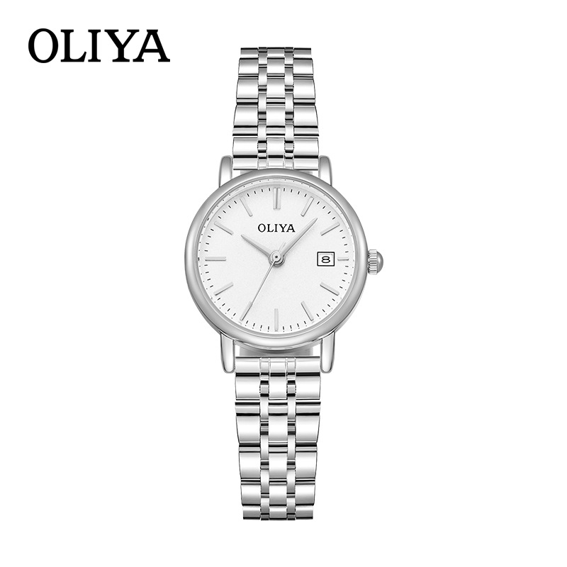 OLIYA OLIYA Brand Watch Round Girl's New Temperament 2024 Women's Watch Retro Waterproof Women's Watch