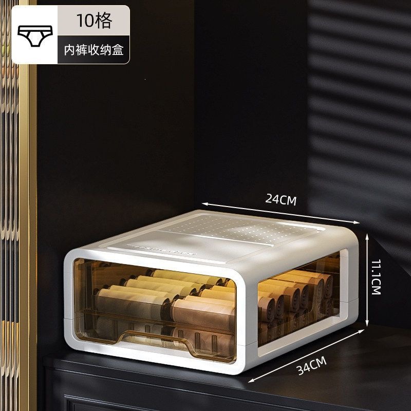 Caja de almacenamiento de ropa interior tipo cajón, ropa interior, armario doméstico, calcetines, armario de separación 3 - en - 1 y ropa laminada