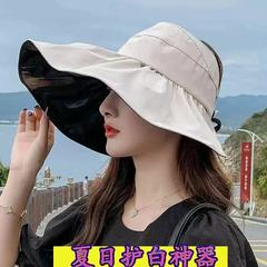 夏大きなつばの漁師の帽子女性の折りたたみ日よけ帽子無地日よけ帽子屋外抗 UV 通気性日よけ帽子