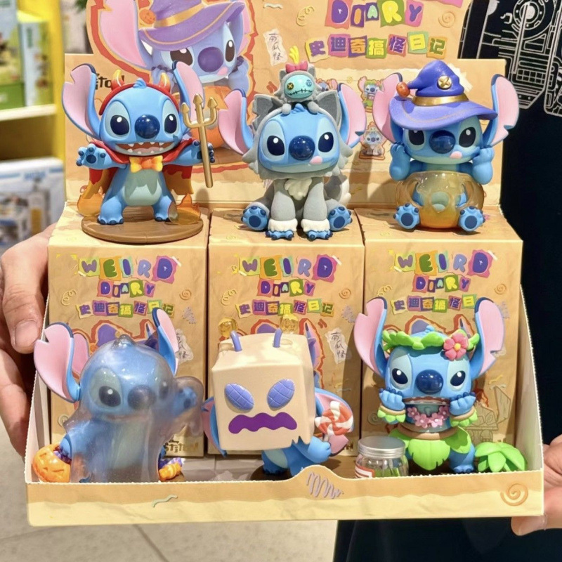 ステッチ面白い日記ブラインドボックスシリーズ卸売ステッチフィギュアデスクトップ装飾人形トレンディな人形女の子|undefined