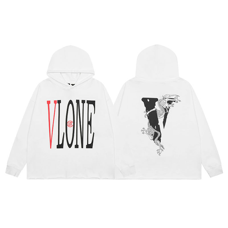 Exterior solo Vlone FOG mosaico AMIGOS elemento estilo Americano grande V serie con capucha suéter pesado