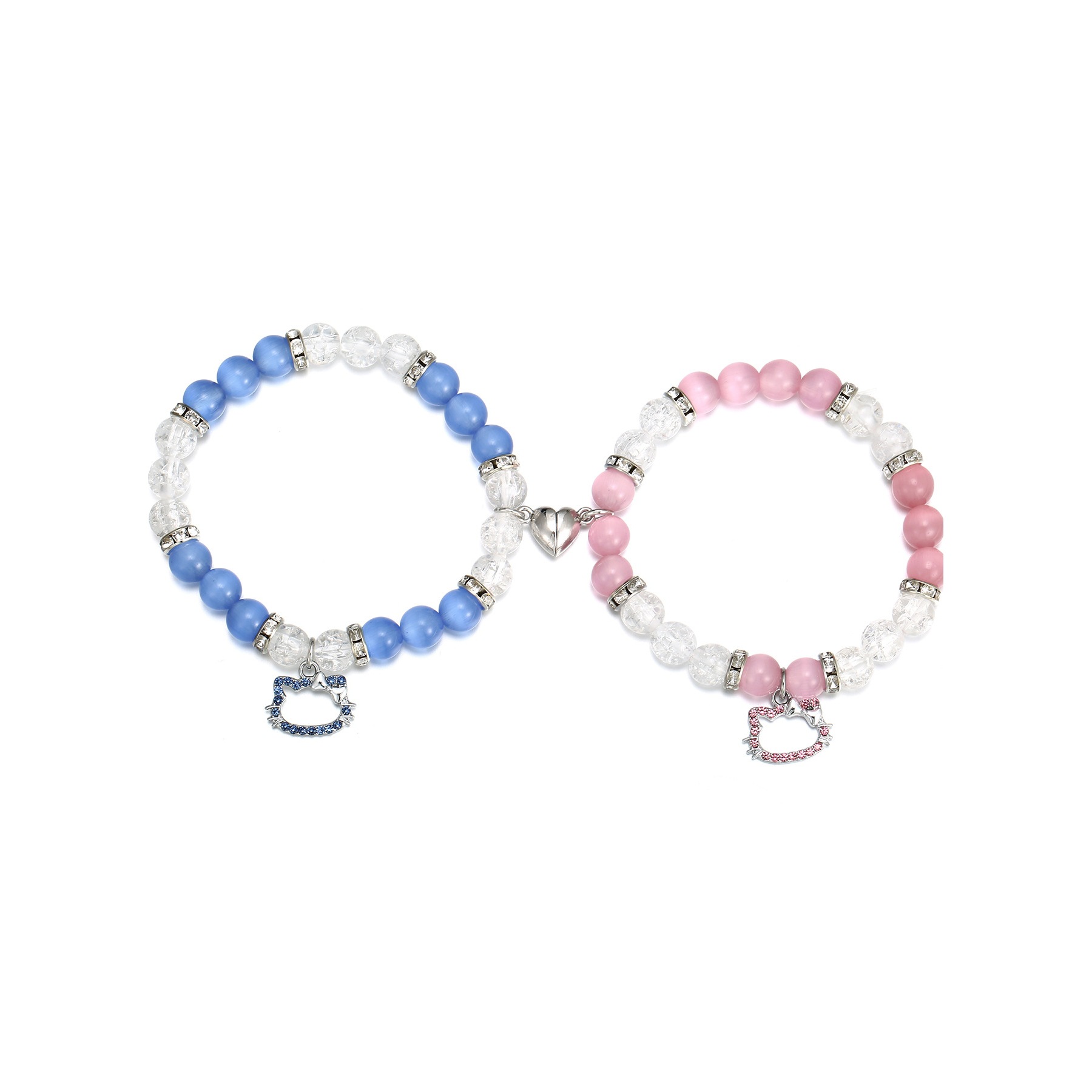 European and American Cross-Border New Products, Cute Cat Couple Bracelets, Love-Attracting Bracelets, Personalized Fashionable Holiday Gifts