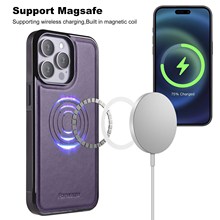 适用新款iphone17卡包手机壳磁吸皮纹苹果16Promax保护套1415外贸