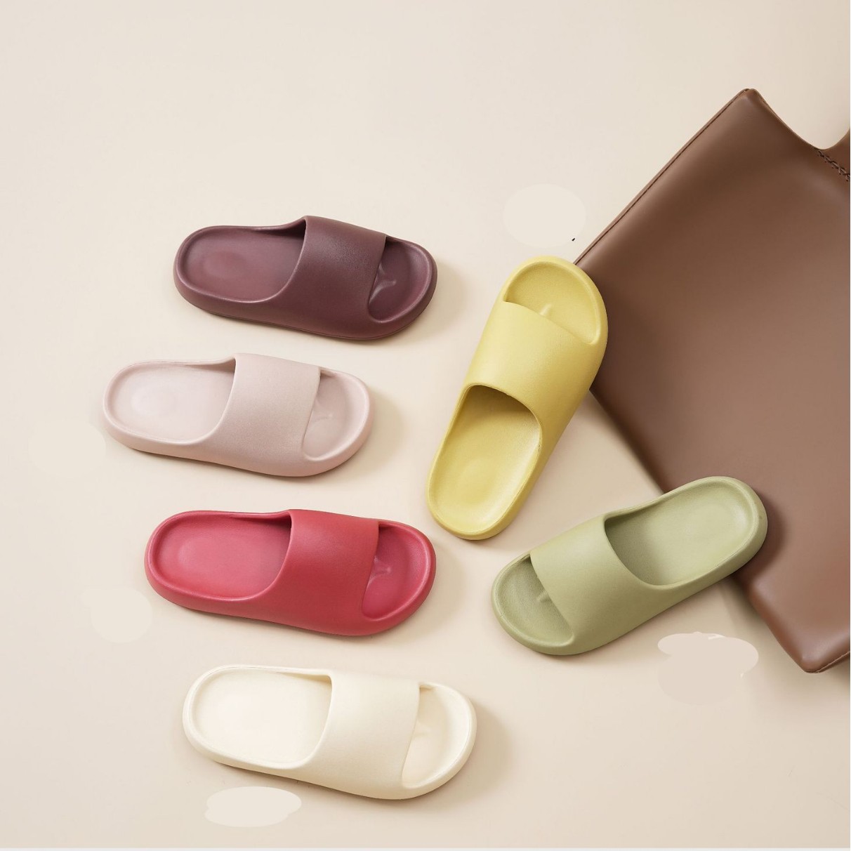 Ggglu Sunshine Road New Sandals for Men and Women, Non-Slip Home Indoor Bathroom Bathing Soft-Soled Slippers Summer