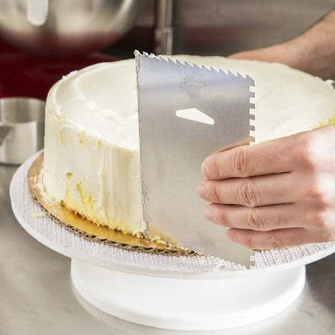 Trapezoid cake scraper aluminum cake scraper stainless steel cream cake chocolate scraper accessories