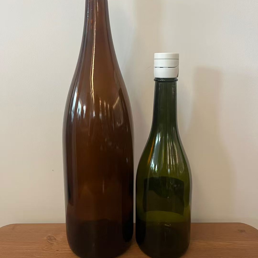 Botellas de vino tinto de vidrio 720ml botellas de vino auto-elaboradas botellas de vino verde oscuro marrón botellas de vino vacías