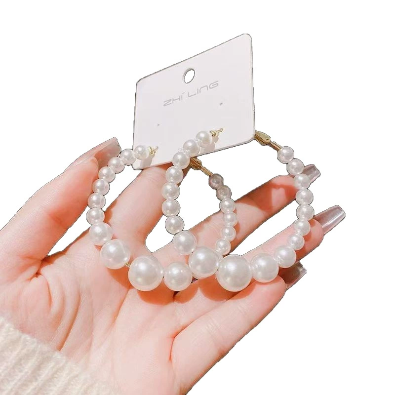 Серебряная игла из жемчуга, серьги, европейский стиль, простой и элегантный дизайн, светлая роскошь, оптовая продажа