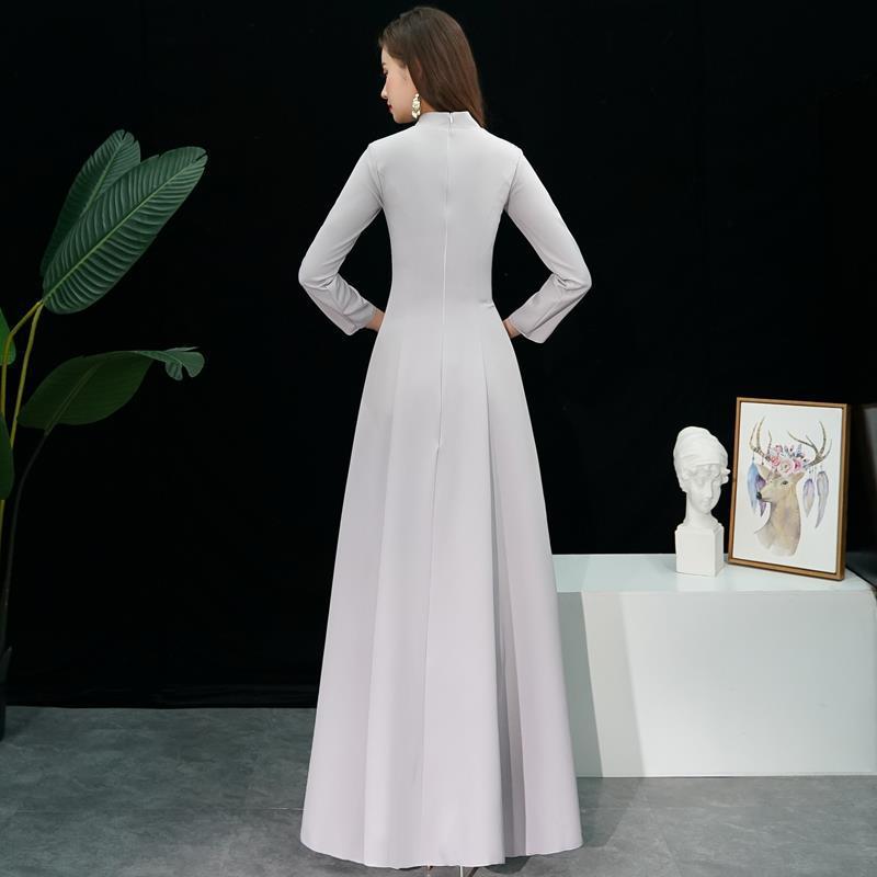 Cheongsam con bordado elaborado, nuevo estilo 2025, falda larga elegante y graciosa, cheongsam con dobladillo grande bordado por encima de la rodilla image 5