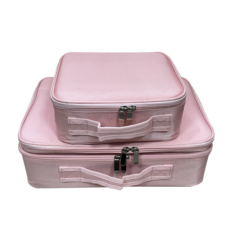 Bolsa de cosméticos portátil, maquillador y maquillaje de gran capacidad, bolsa de almacenamiento portátil multicapa, bolsa de partición de viaje de estilo ins en stock