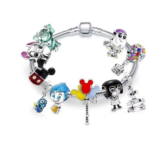Panjia Diy de dibujos animados con cuentas encanto pulsera transfronteriza suministro directo de fábrica al por mayor Mickey Mouse pulsera
