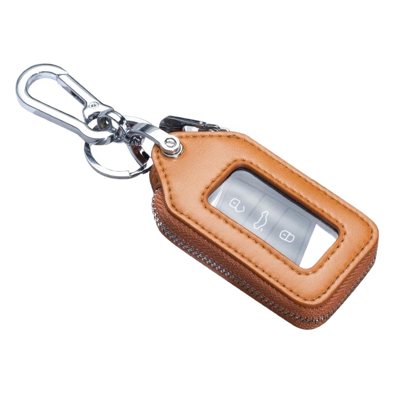 Key Bag Men's and Women's Car Keychain Universal Key Pendant Mini Key Leather Case Simple Protective Case Waist Hanging