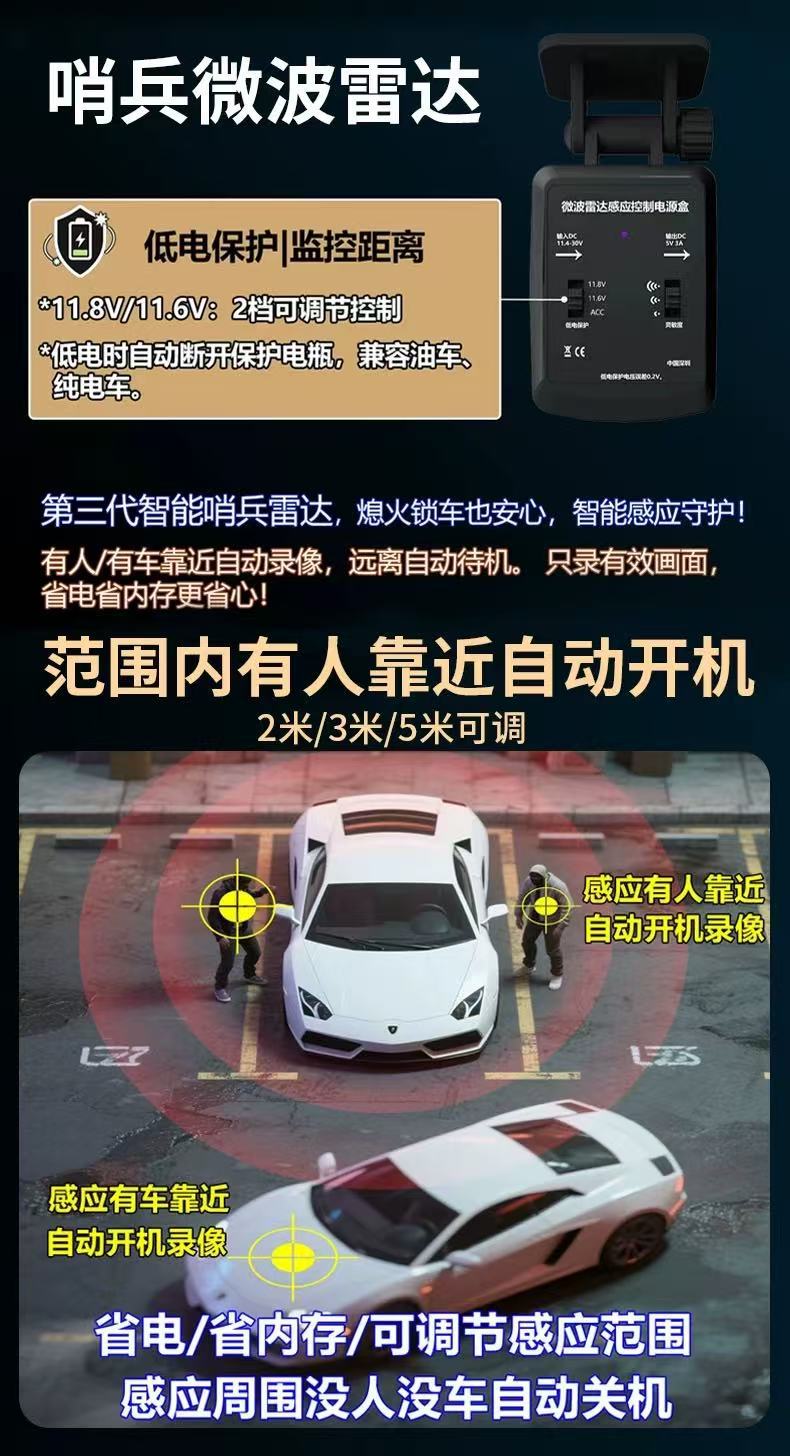 4K Ultra-clear 4-lens front, rear, left, and right 360-degree dashcam with parking monitoring and 24-hour sentinel mode 2026