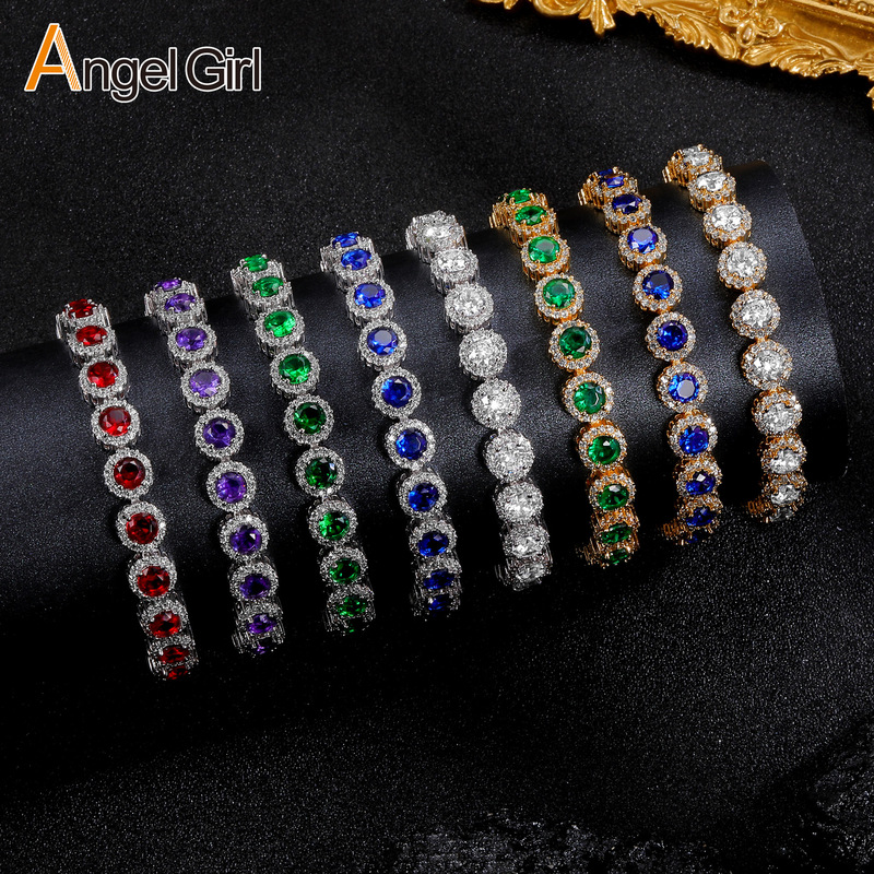 New 8mm Tennis Bracelet Copper Inlaid Zircon Jewelry Amazon Hot Style Light Luxury Design Source Factory Wholesale