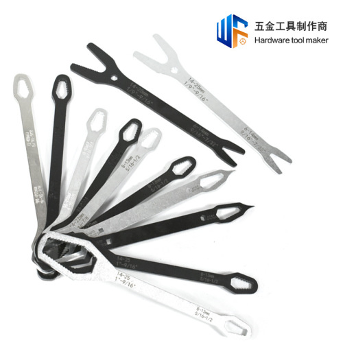 Double-headed self-tightening plum blossom wrench, multi-functional spectacles wrench tool wholesale, manual screw opening adjustable wrench