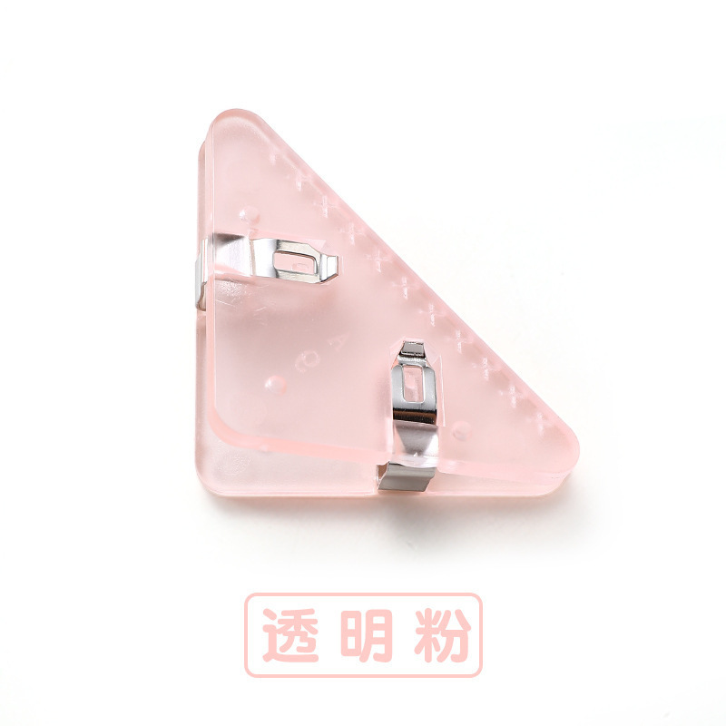かわいいカラープラスチック三角クリップ学生クリップ文房具本の本の角保護クリップ三角ppクリップチケットクリップ|undefined