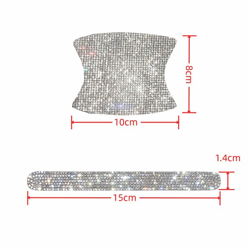 Car door wrist crystal diamond sticker car handle drill sticker handlebar rhinestone sticker car exterior protection modified sticker