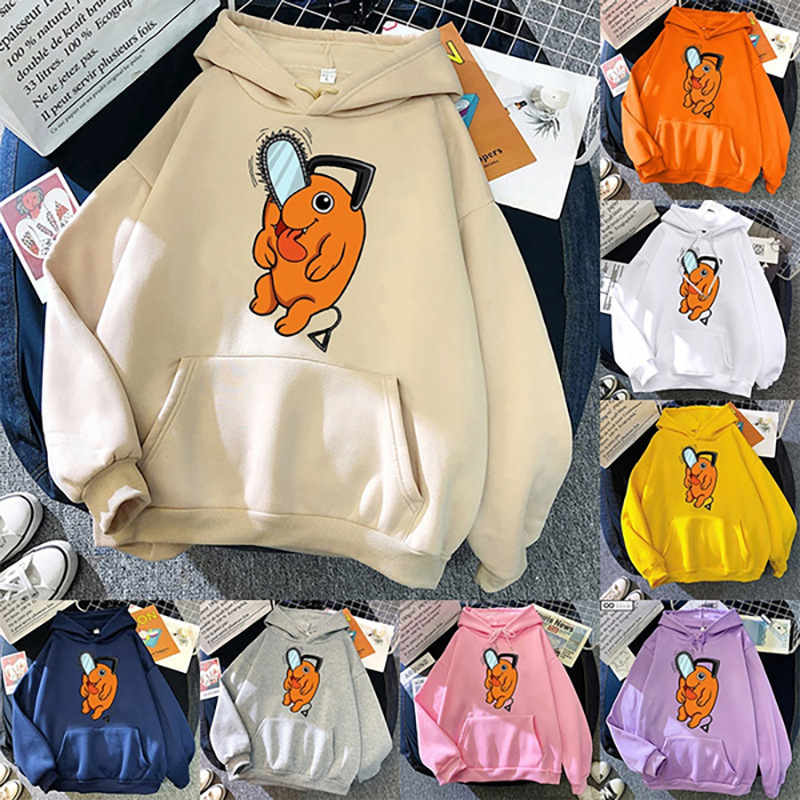 New Pochita Hoodies Fashion Anime Harajuku Pullovers Women