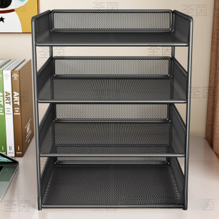 File Storage Rack Desktop Office Supplies Storage Rack A4 Paper File Bookshelf Folder File Desk Multi-Layer