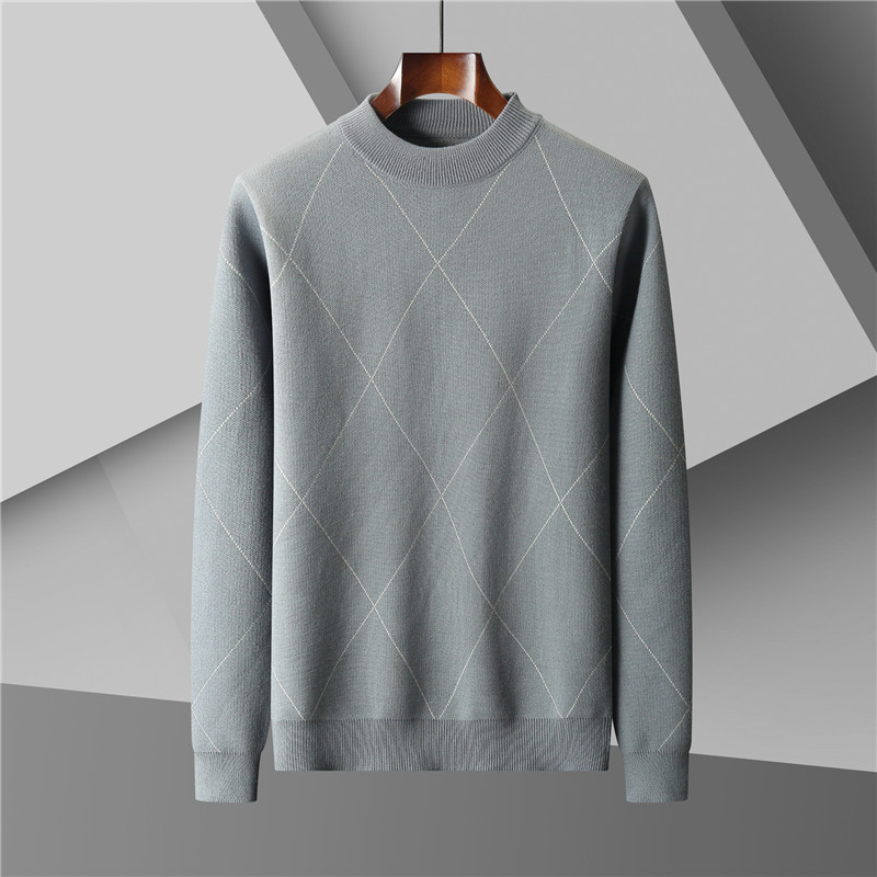 Round Neck Trend Loose Leisure Warm Long Sleeve Men's Sweater