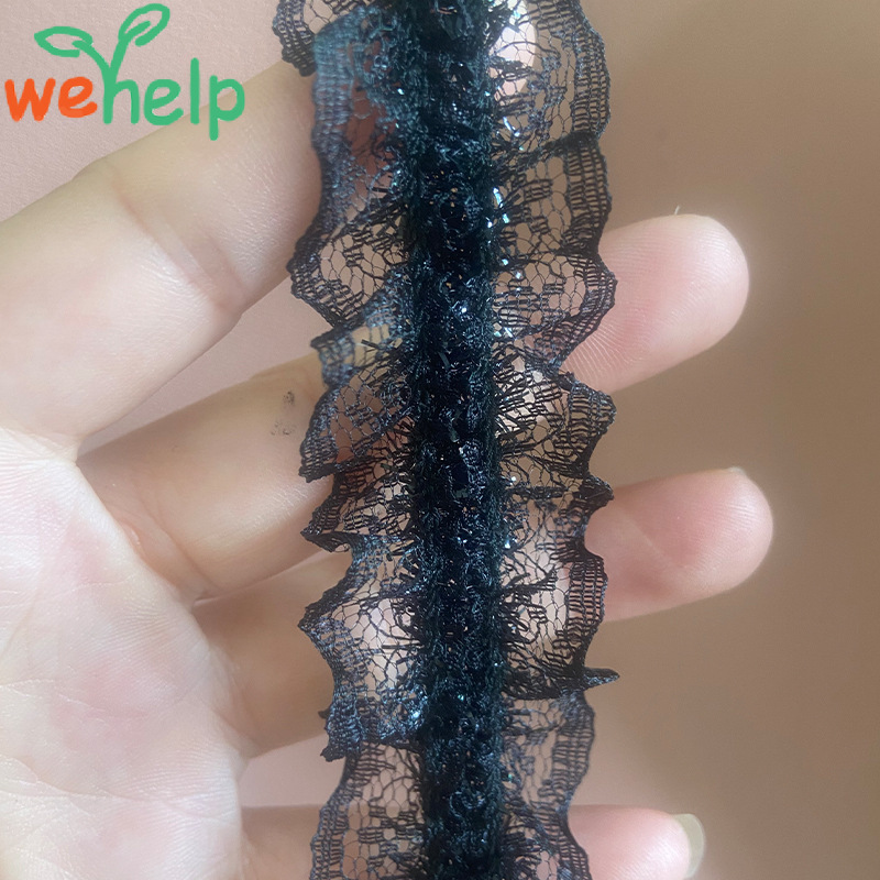 涤纶丝蕾丝花边DIY蕾丝花边弹力花边涤纶丝蕾丝花边拼接镶边