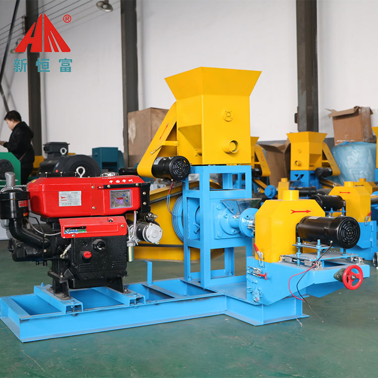 恒富机械螃蟹水产膨化机 膨化鱼食颗粒机 中小型宠物粮食膨化机