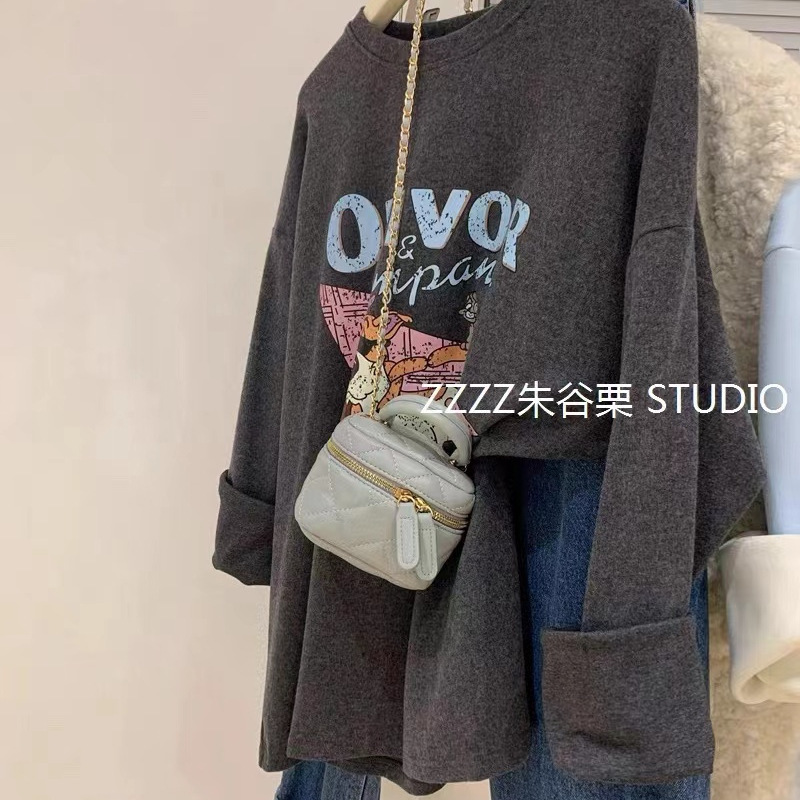 Special Offer [Silk Cotton Double-Sided Fleece] Long-Sleeved T-Shirt for Women, Spring and Autumn Wear 2024, Korean Style Base Shirt, Comfortable Top