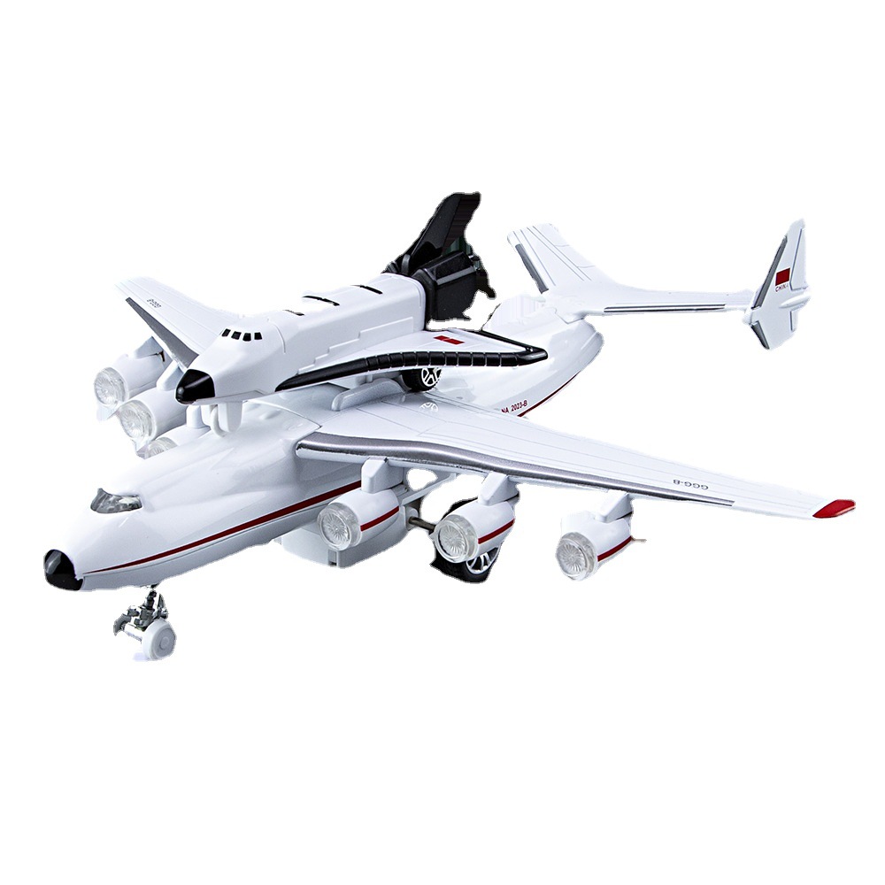 Modelo de simulación Kaiwei AN225 aviones de transporte espacial sonido y luz Tire hacia atrás modelo de avión de pasajeros decoración juguetes para niños