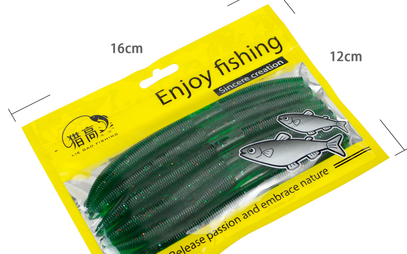 6 Pcs Soft Worms Lures Soft Baits Fresh Water Bass Swimbait Tackle Gear