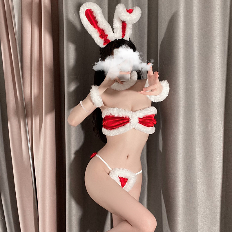 Fantasy Christmas Sexy New Year Christmas Shirt Bunny Girl Christmas Costume Sexy Underwear Female Flirting Suit