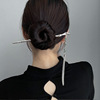 Bamboo Chinese hairpin jade with tassels, modern hairgrip, design hair accessory, Chinese style, simple and elegant design, trend of season
