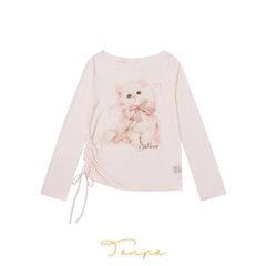 Mint Miaow 25秋季新品甜美少女猫咪图案长袖T恤