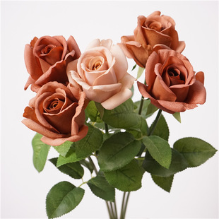 Spot rose simulation bouquet European retro living room TV cabinet decorative flower ornaments wedding Rose Wholesale