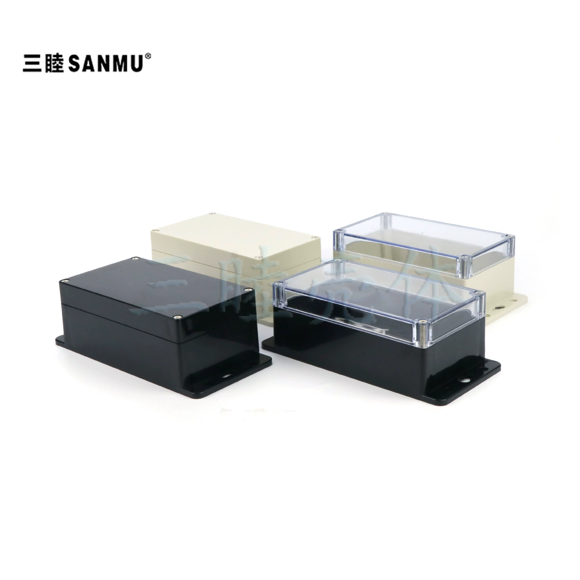 Водонепроницаемая коробка с пластиковым корпусом и распределительной коробкой с фиксированным ухом 2-02-1:158*90*64 мм с ушками