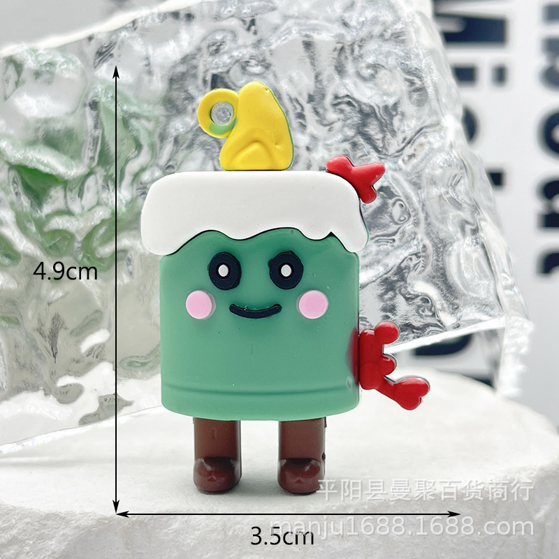 2025 クリスマスキーホルダー pvc サンタクロースキーホルダーペンダントクリスマスツリー装飾ブラインドボックス人形|undefined
