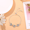 Zirconium, bracelet, small design accessory, flowered, internet celebrity, Korean style, simple and elegant design