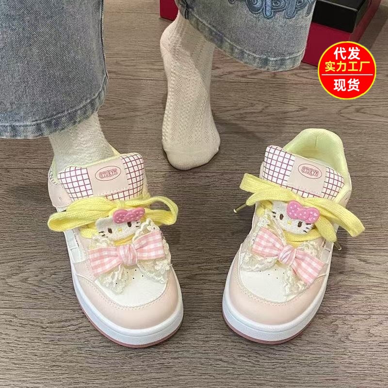 Verano nuevo chic nicho diseño zapatos de pan zapatos de skate rosa deportes 2025 estudiantes zapatos blancos transpirables