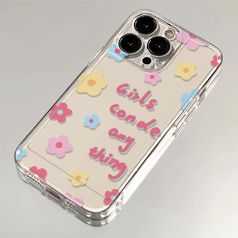 45g Weight Tpu Slogan Flower Lady Simple Style Phone Cases Phone Accessories