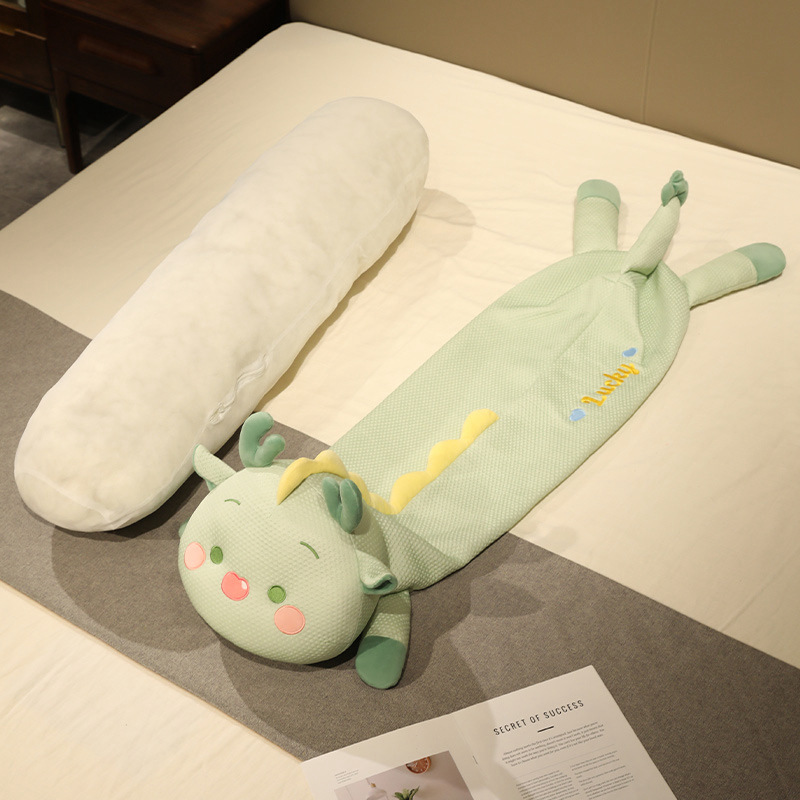 Verano Bean hipopótamo almohada para dormir niñas embarazadas piernas para dormir adultos almohada larga columna