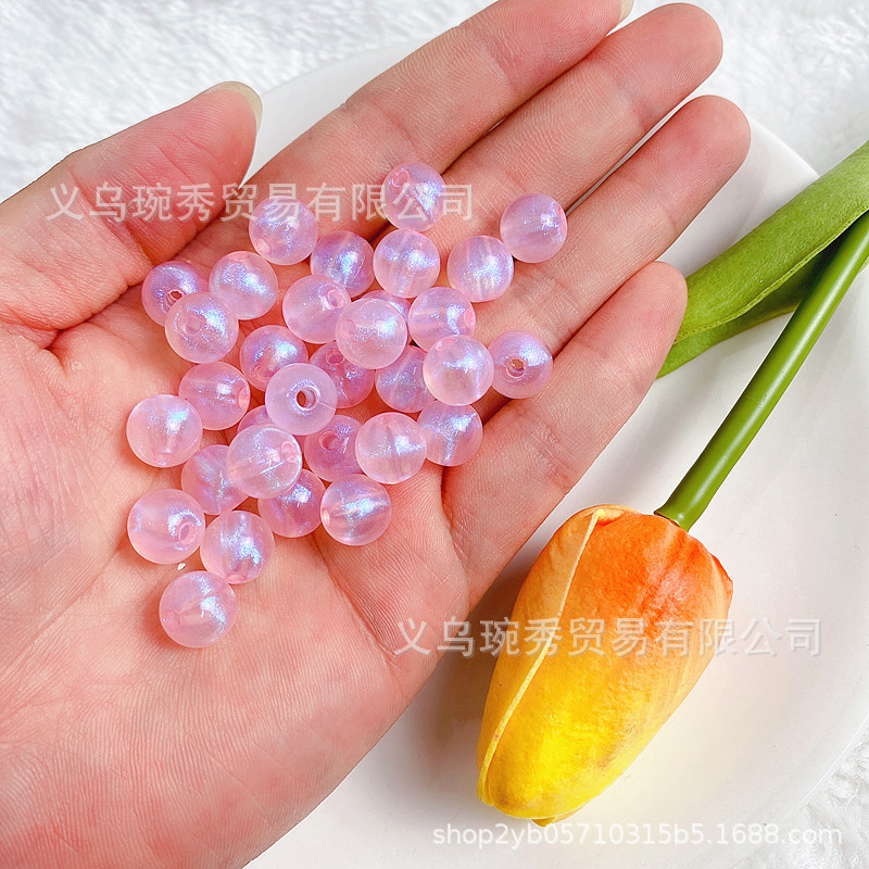 Perlas acrílicas con diseño estrella y sirena, accesorios DIY para pulseras