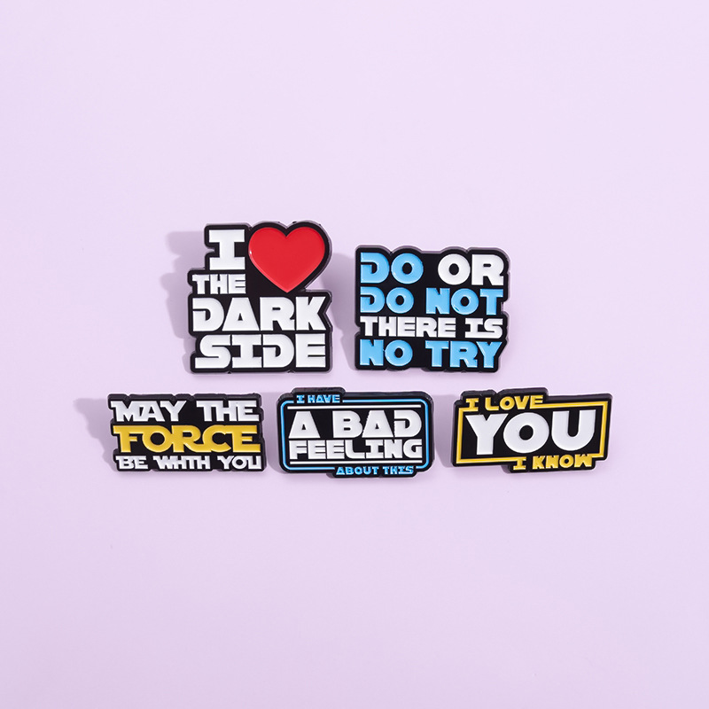 Simple Style Pin Letter Alloy Stoving Varnish Unisex Brooches display picture 5