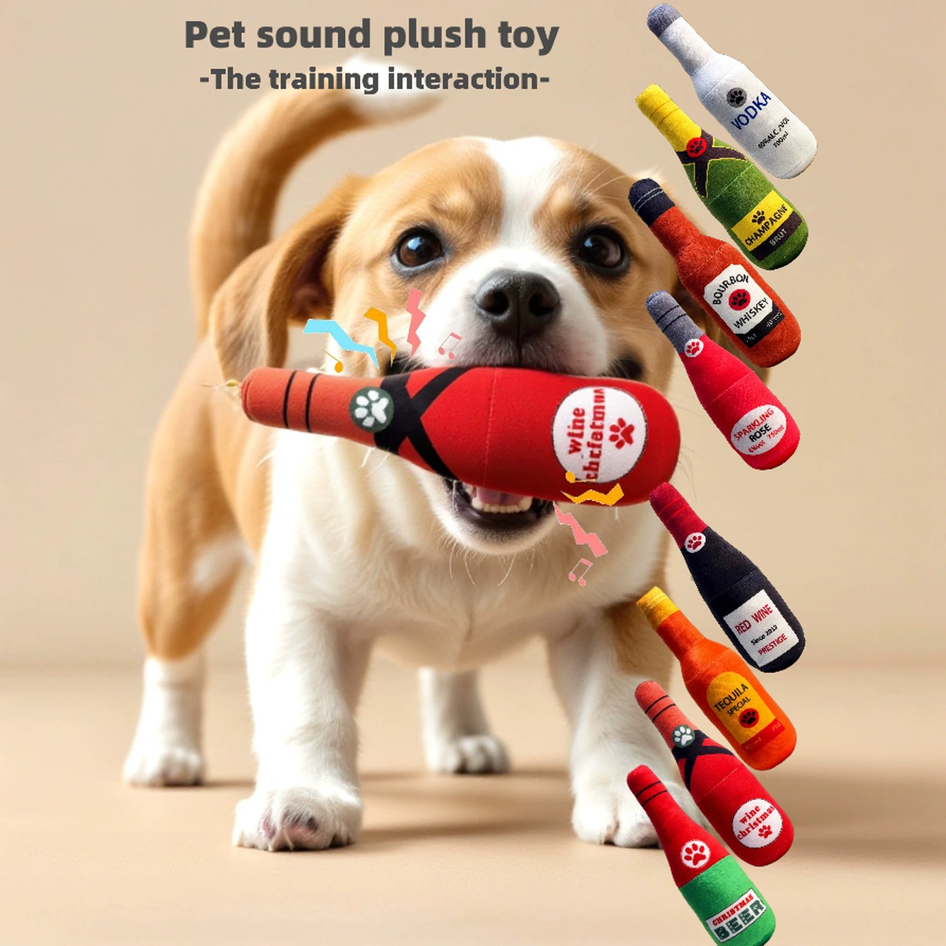 Трансграничная игрушка для собак имитация бутылки вина