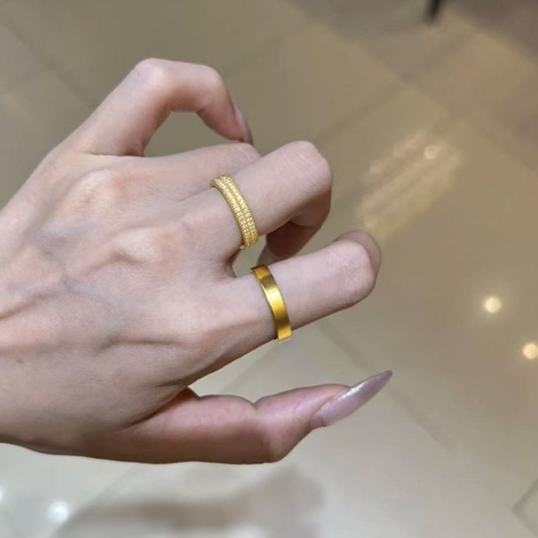 Korean-style Dazzl Diamond-studded For Women, Ins Minimalist Style, Adjustable Open R, Personalized Light Luxury_voghion.com