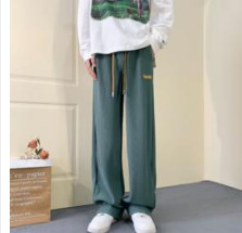 Pantalones de chándal hombres primavera y otoño verano 2023 delgada suelta recta estilo japonés moda drapeado hombres pantalones largos ocasionales