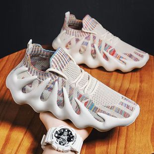 Flying Knitted Coconut Shoes Women's Summer Octopus Casual Running sneaker Socks Shoes Mesh Breathable Soft Sole Torre Shoes