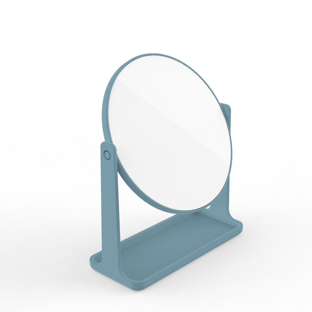 Espejo de maquillaje espejo de escritorio vestidor hogar dormitorio nórdico giratorio simple redondo de un solo lado espejo