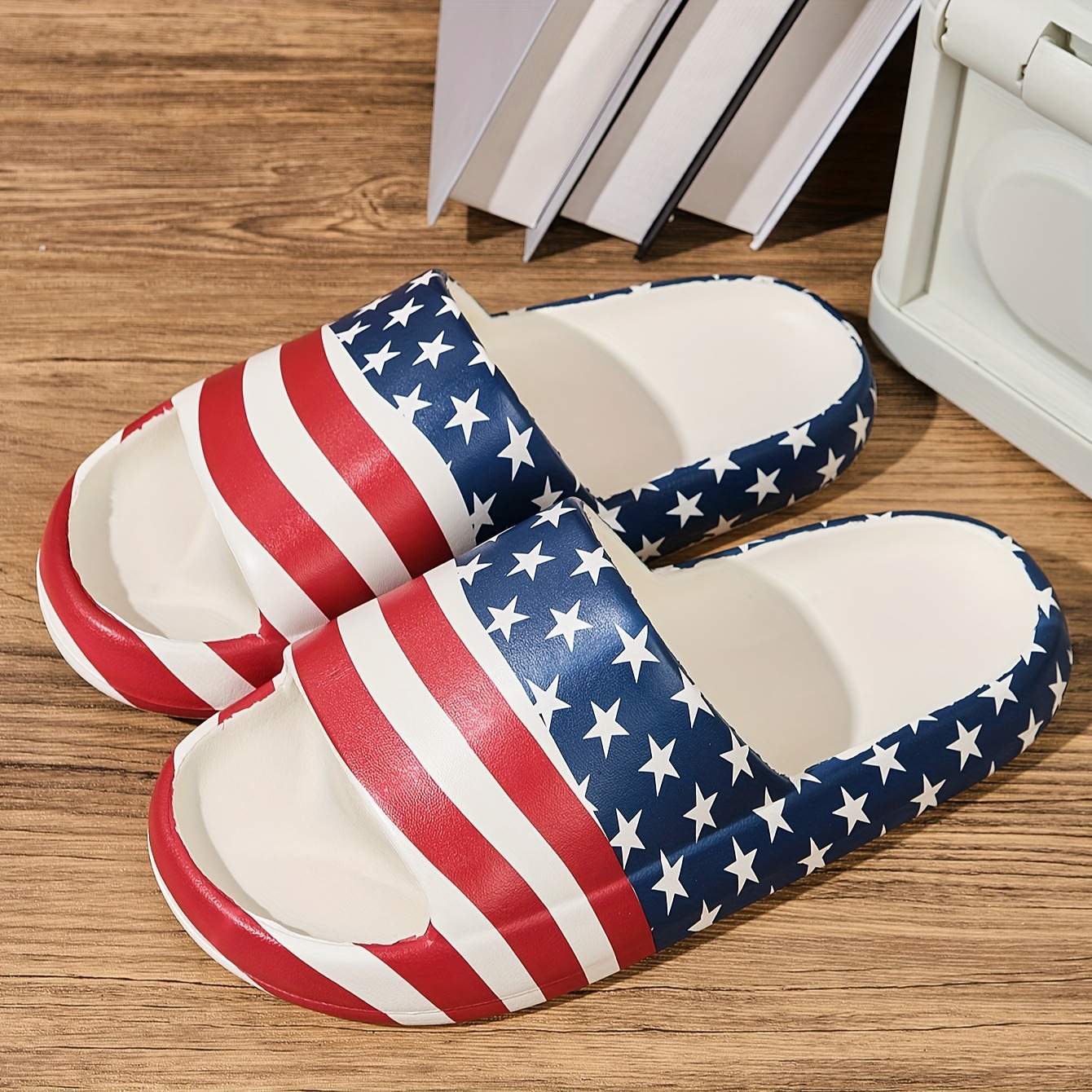 Sandalias patrióticas: cómodas sandalias de EVA |   Camiseta patriótica para hombre