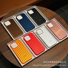 新しいアルミニウム合金 Apple/レッドスーツケース iPhone16/15/14/13 メタルに適したオールインクルーシブ携帯電話ケース