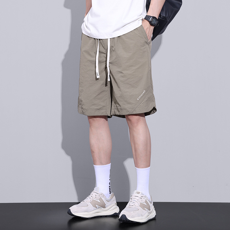 Trendy Summer Men's Shorts Thin Five-Point Shorts Loose Versatile Sports Pants