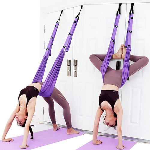 Yin Qigong Swing Trainer, Aerial Yoga Strap, One-Legged Horse Stance Hip Opening Elastic Stretching Band, Backbend Women's Doorway Inversion Strap