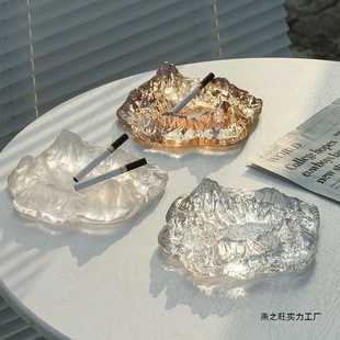 Ins Ashtray High-Looking Scandinavian Iceberg Accessible Luxury Home Living Room Office Creative Stylish Glass Ashtray